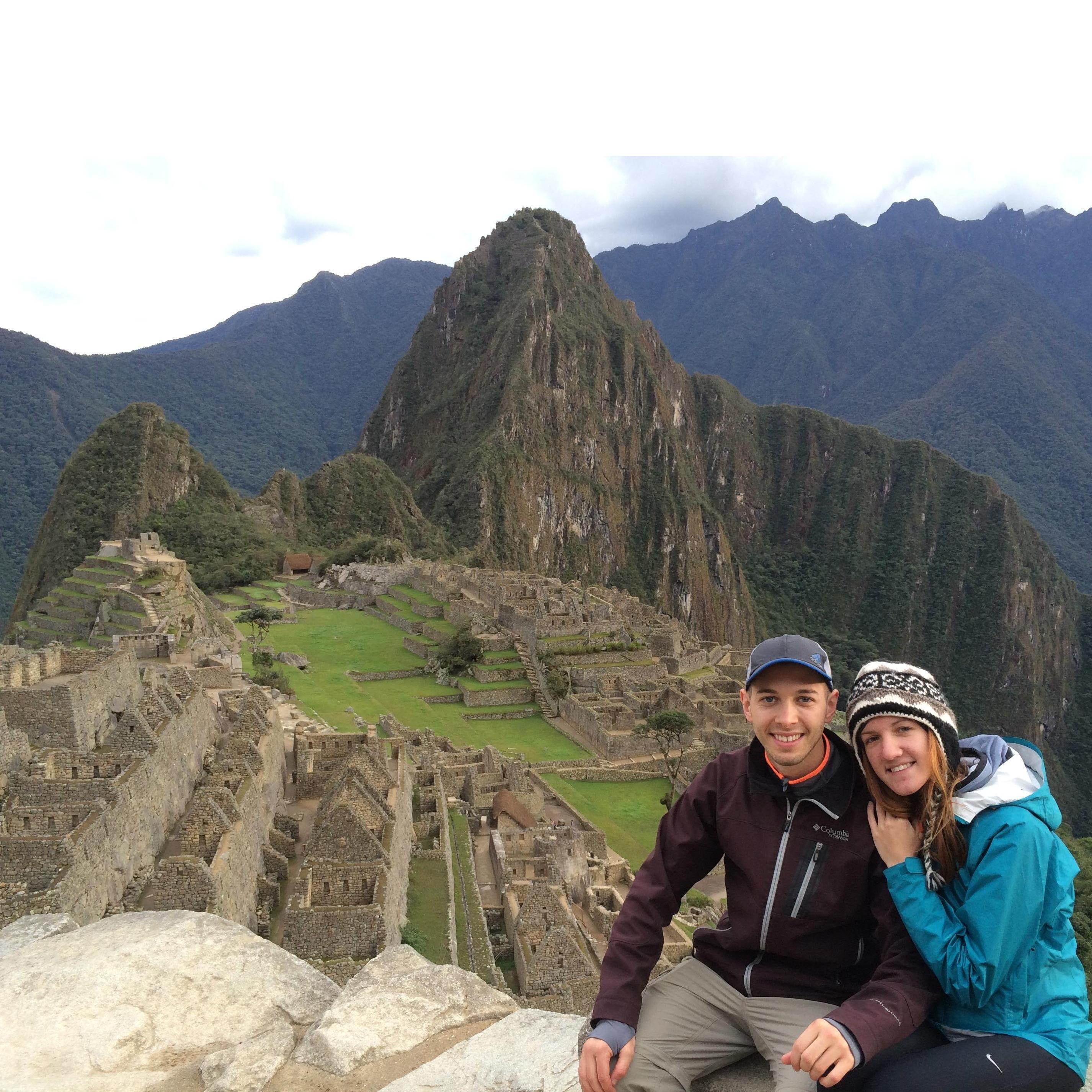 Our first big trip out of the country together. Machu Picchu, Peru, 2014.