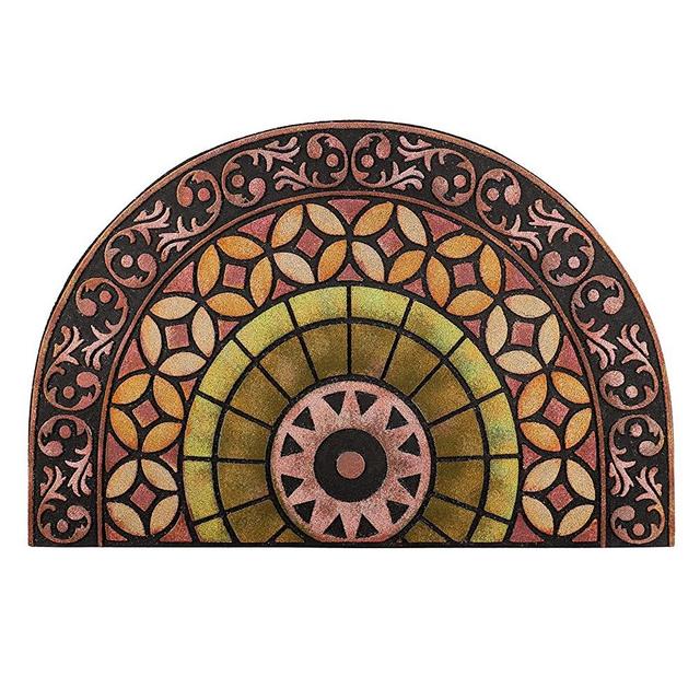 MTOUOCK Half Round Door Mats, 23"x35" Inches Heavy-Duty Welcome Mat for Front Door with Non-Slip Rubber Backing, Durable Commercial Outside Doormat, Outdoor Rug for Garage, Patio, High Traffic Area