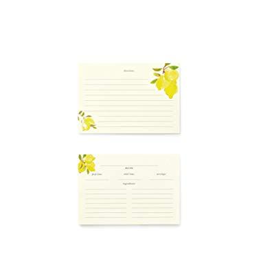 Kate Spade New York Double Sided Recipe Card Set of 40 (Lemons)