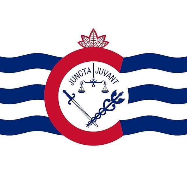 City of Cincinnati OH Indoor Outdoor Dyed Nylon Flag Grommets 3' X 5'