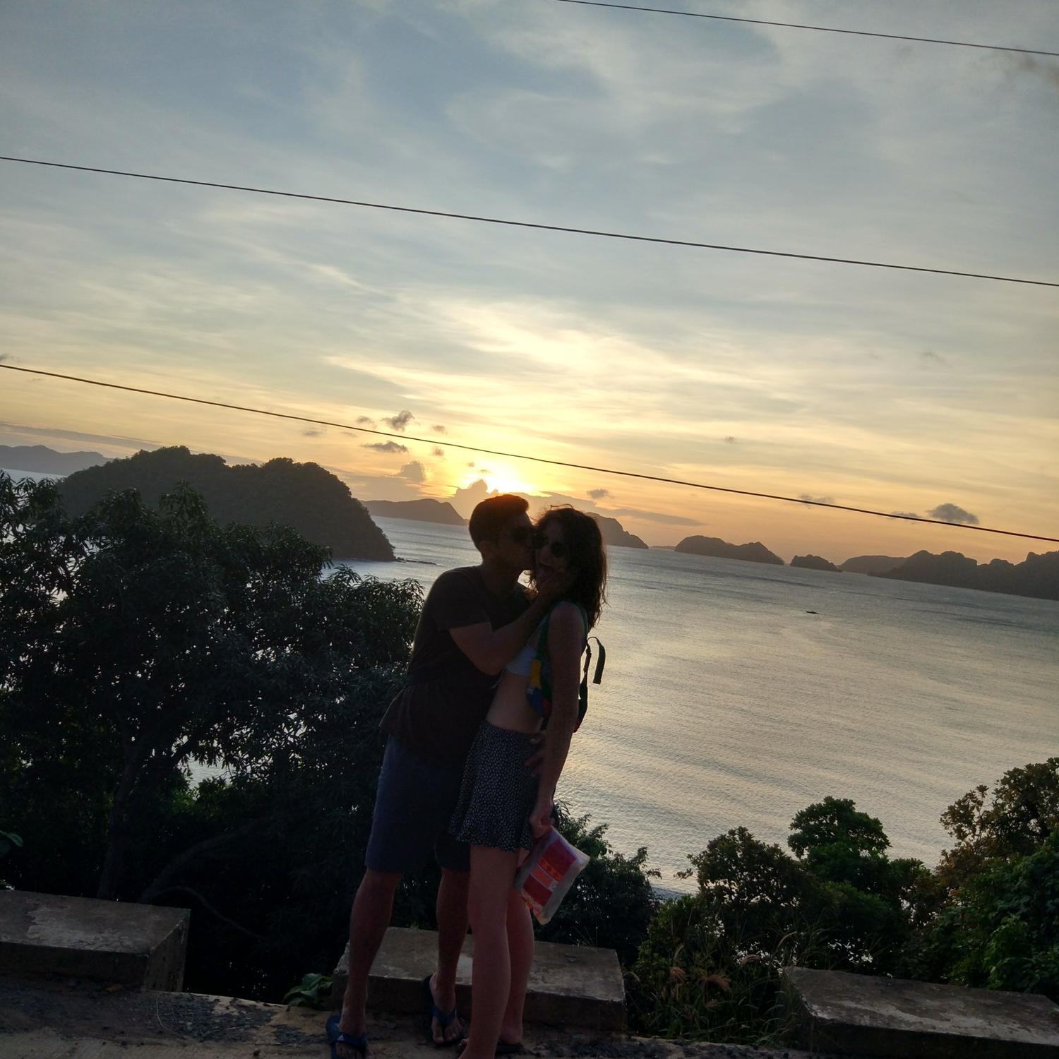 It’s important to make time for smooching in front of a sunset!