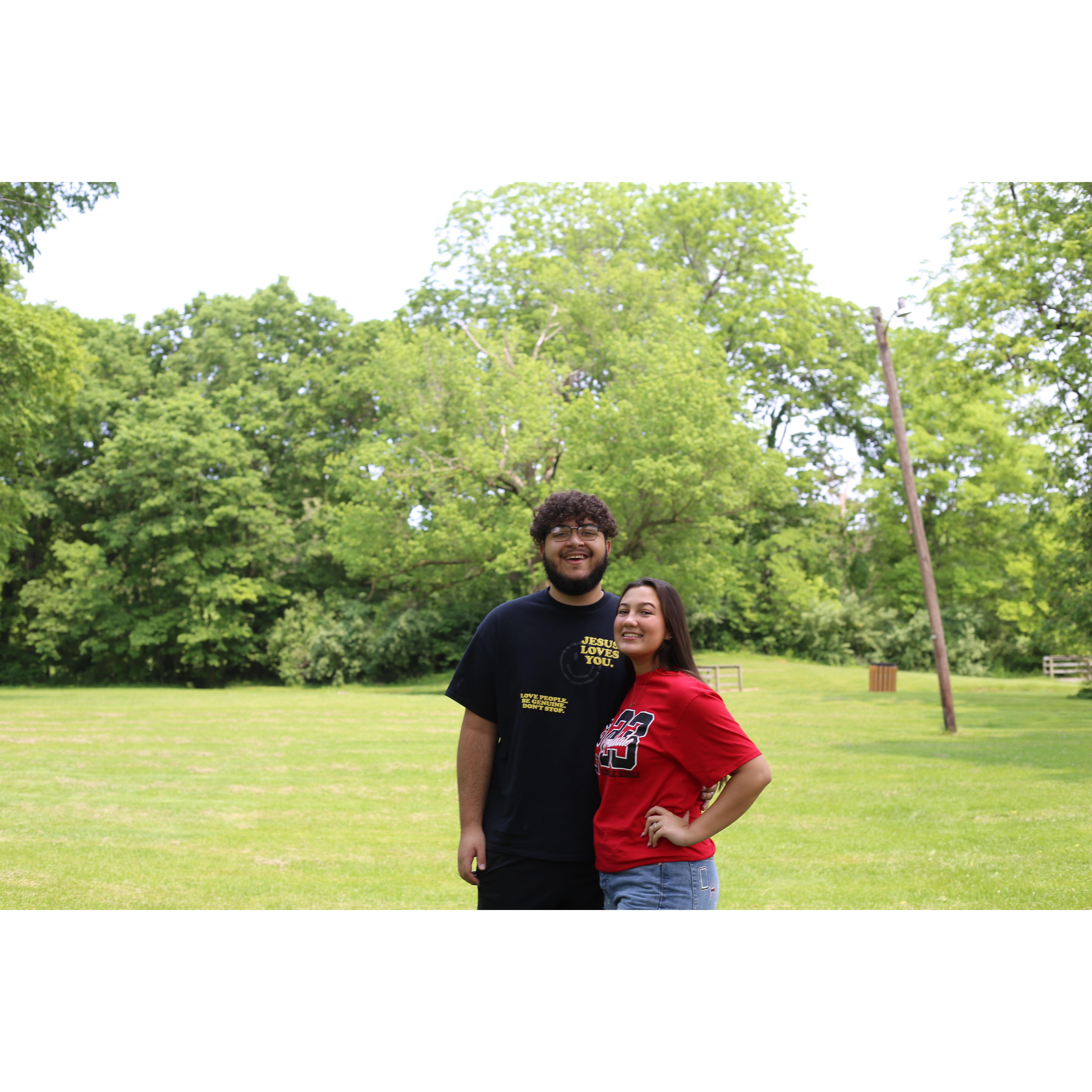 During Holly's senior pictures
