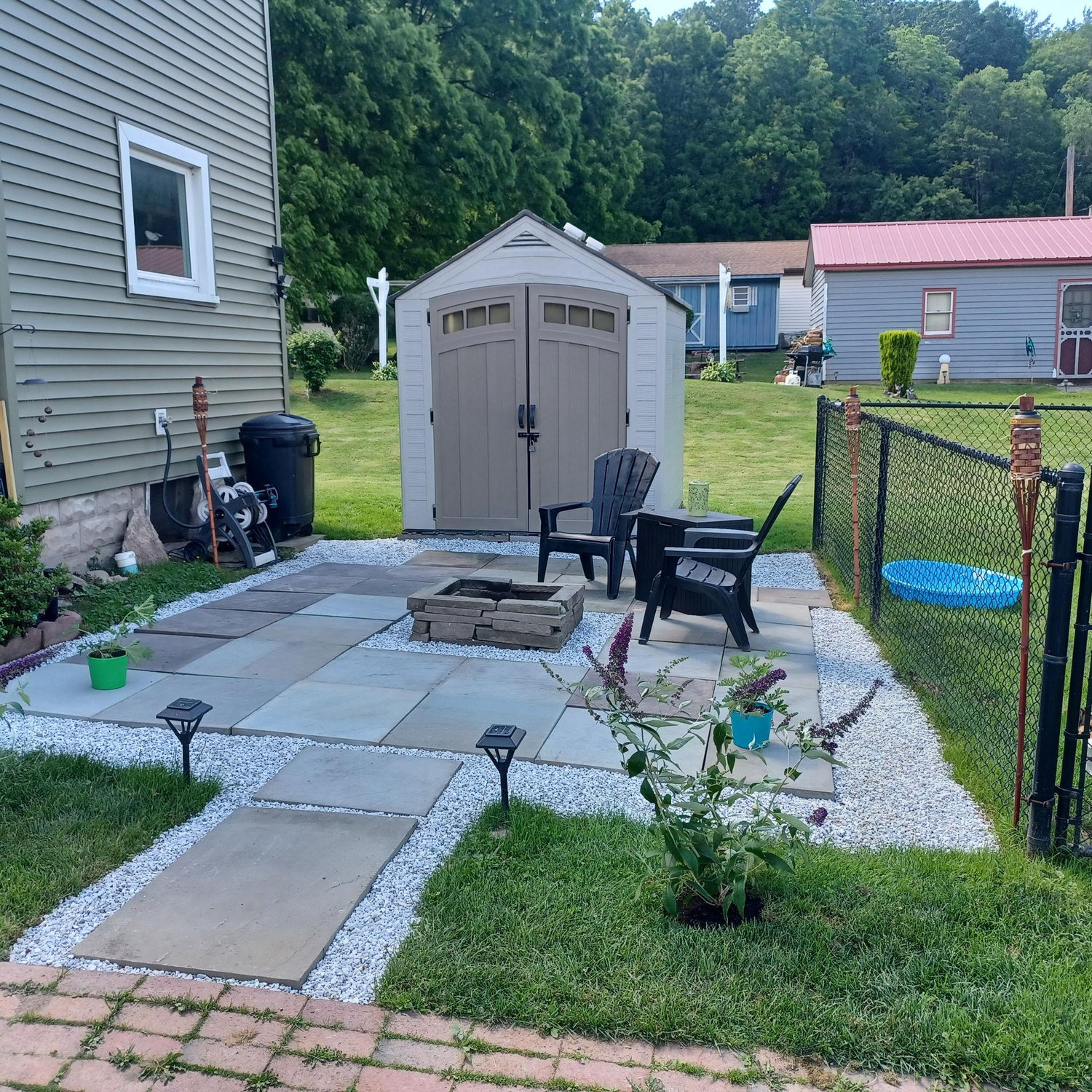 The patio we built together.