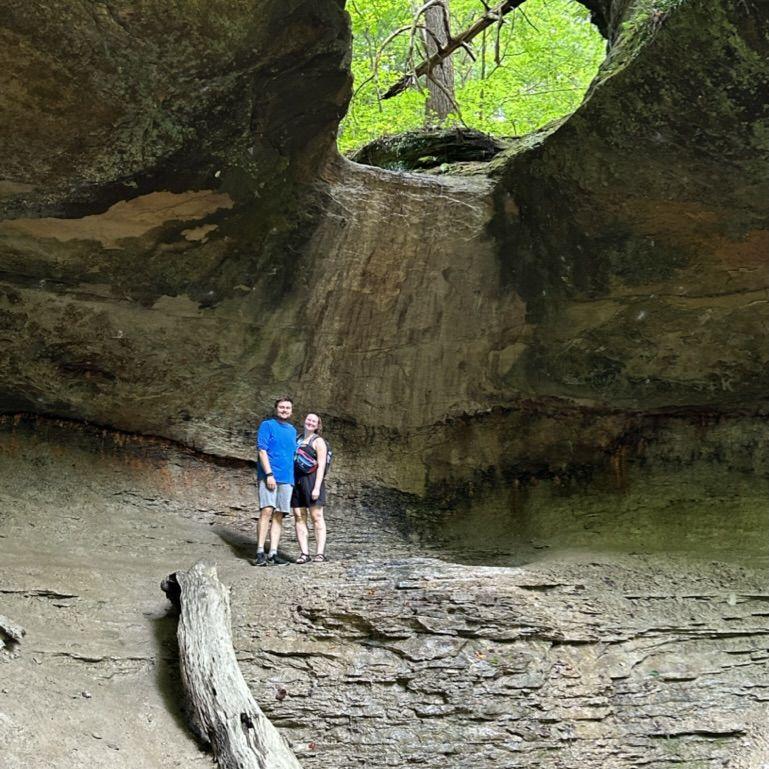 Hiking at turkey run park in Indiana