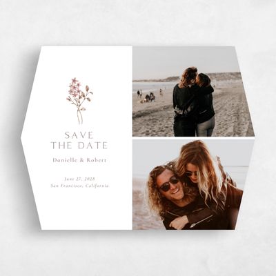 Brown Diamond Wedding Save the Date - Rydal Multiphoto