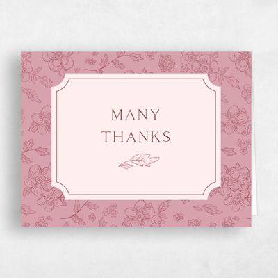 Dusty Pink Wedding Thank You - Selindra Landscape