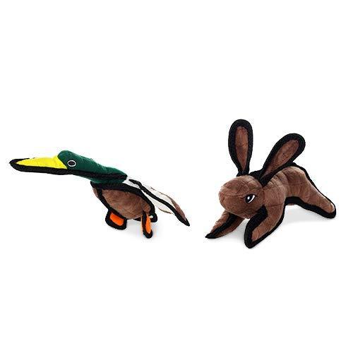 TUFFY - World's Tuffest Soft Dog Toy - Barnyard Duck - Squeakers - Multiple Layers. Made Durable, Strong & Tough. Interactive Play (Tug, Toss & Fetch). Machine Washable & Floats.