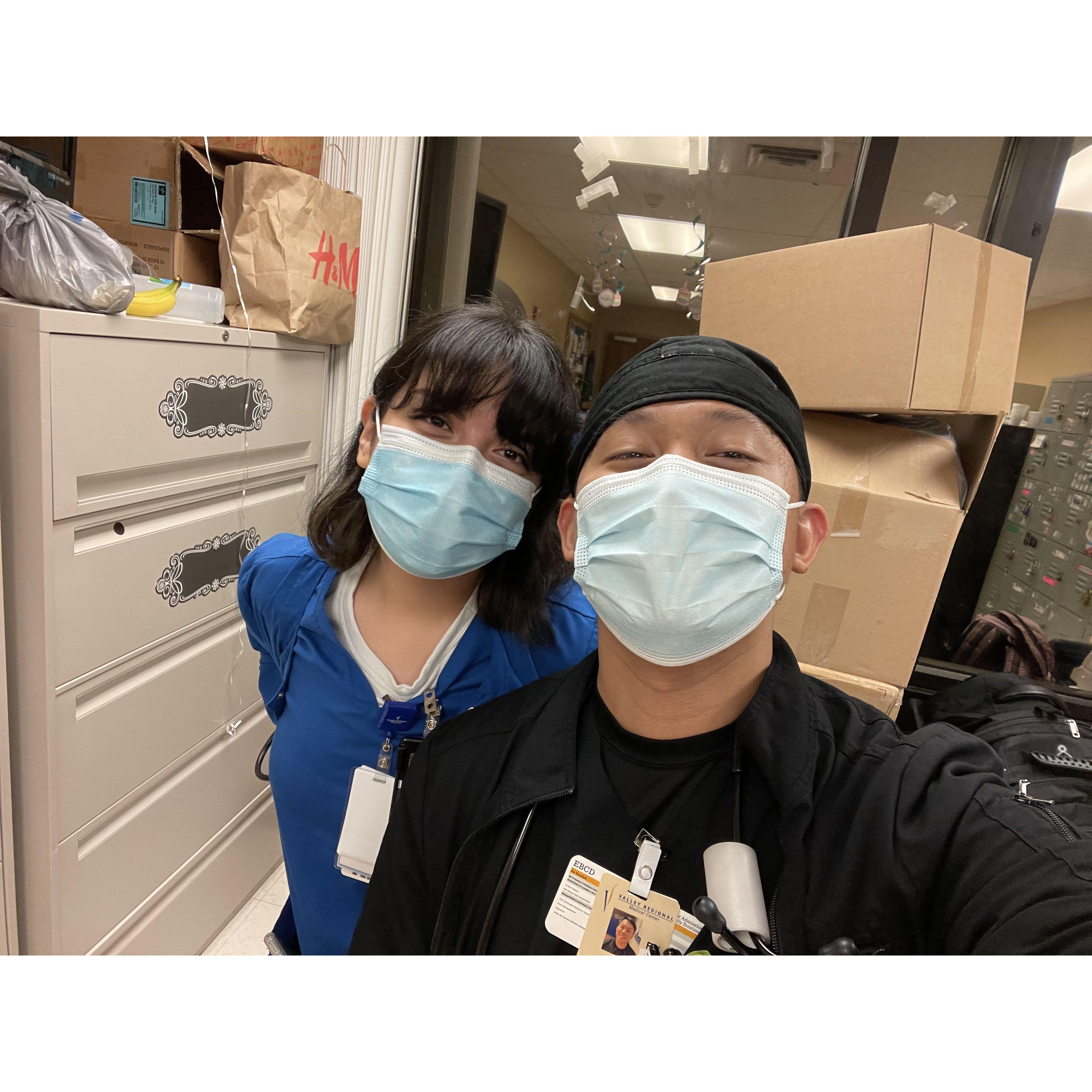 Travel nurse Louie and new grad nurse Anahi