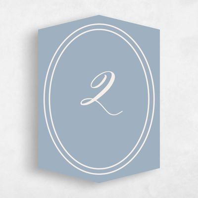 Blue Diamond Wedding Table Number - Dolores