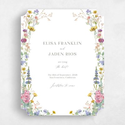 White Ticket Wedding Save the Date - Harley Portrait