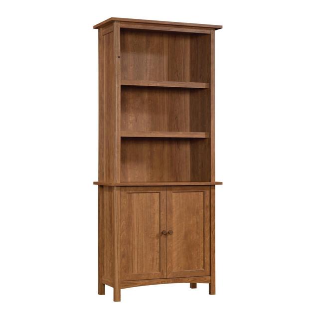 71" Union Plain Bookcase with Doors Prairie Cherry - Sauder