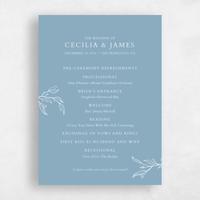 Blue Wedding Program - Everhart