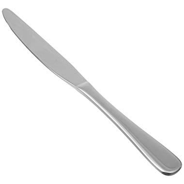AmazonBasics Stainless Steel Dinner Butter Knives with Round Edge, Set of 12