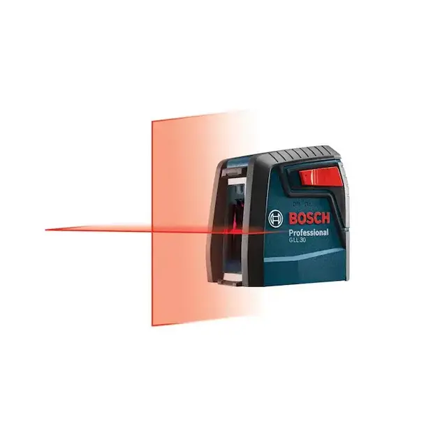 Bosch 30-ft Red Beam Self-Leveling Cross-line Cross Laser Level with Plumb Points and Level with Case