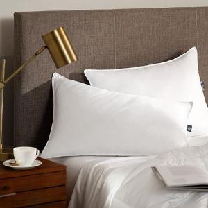 Serta Down Illusion Soft Hypoallergenic Soft/Medium Bed Pillows for Side, Stomach or Back Sleepers (2 Pack), Queen, White