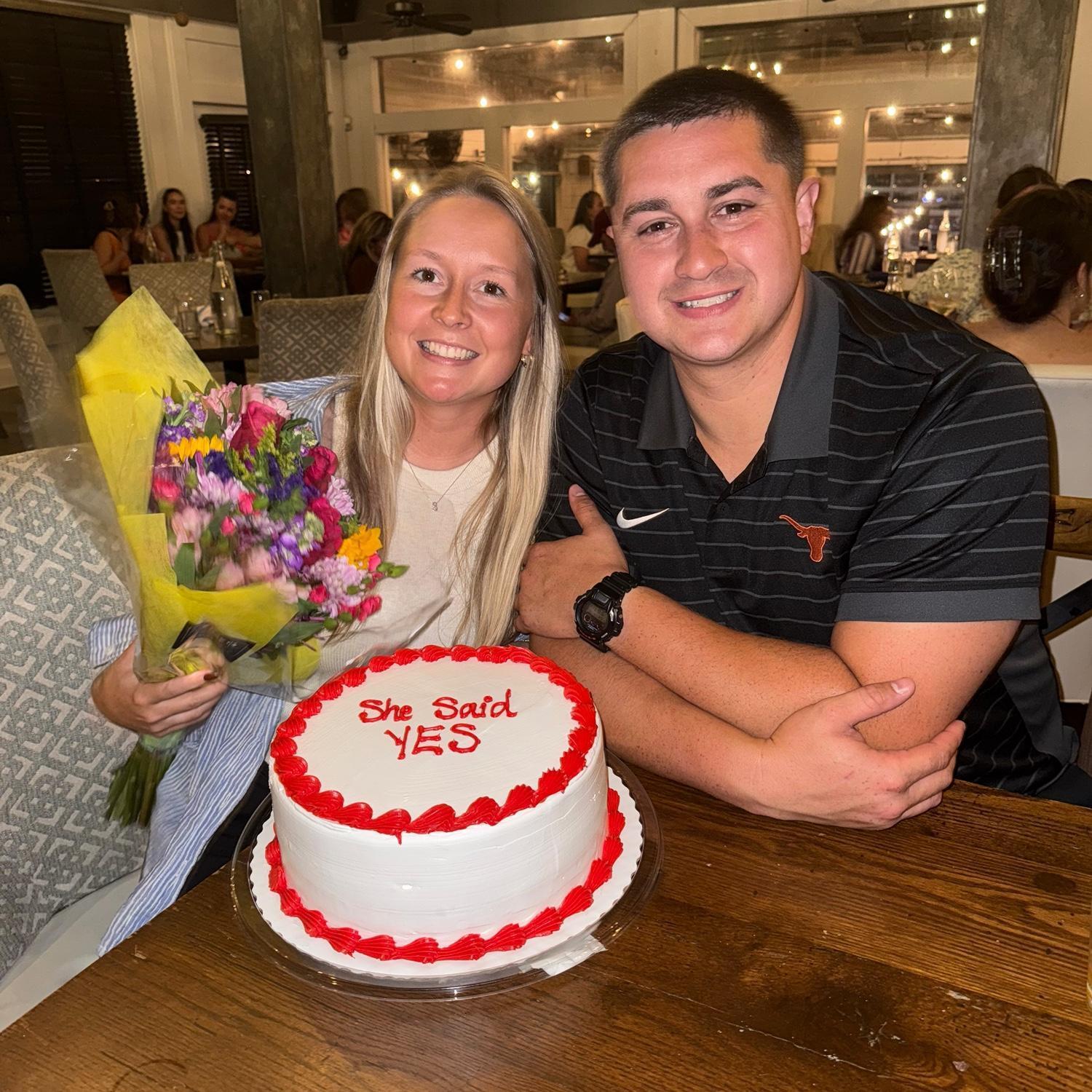 Anthony had dinner reservations at Table and Tavern, following the proposal. This picture was moments before Sarah found out her entire wedding was planned for her. Sarah was numb from shock and hardly remembers this dinner...