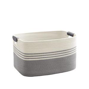 60L Blanket Basket White-Grey