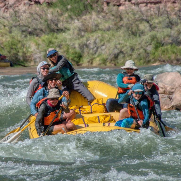 Paddling through the might Colorado River as part of our Grand Canyon expedition this past summer (2022)