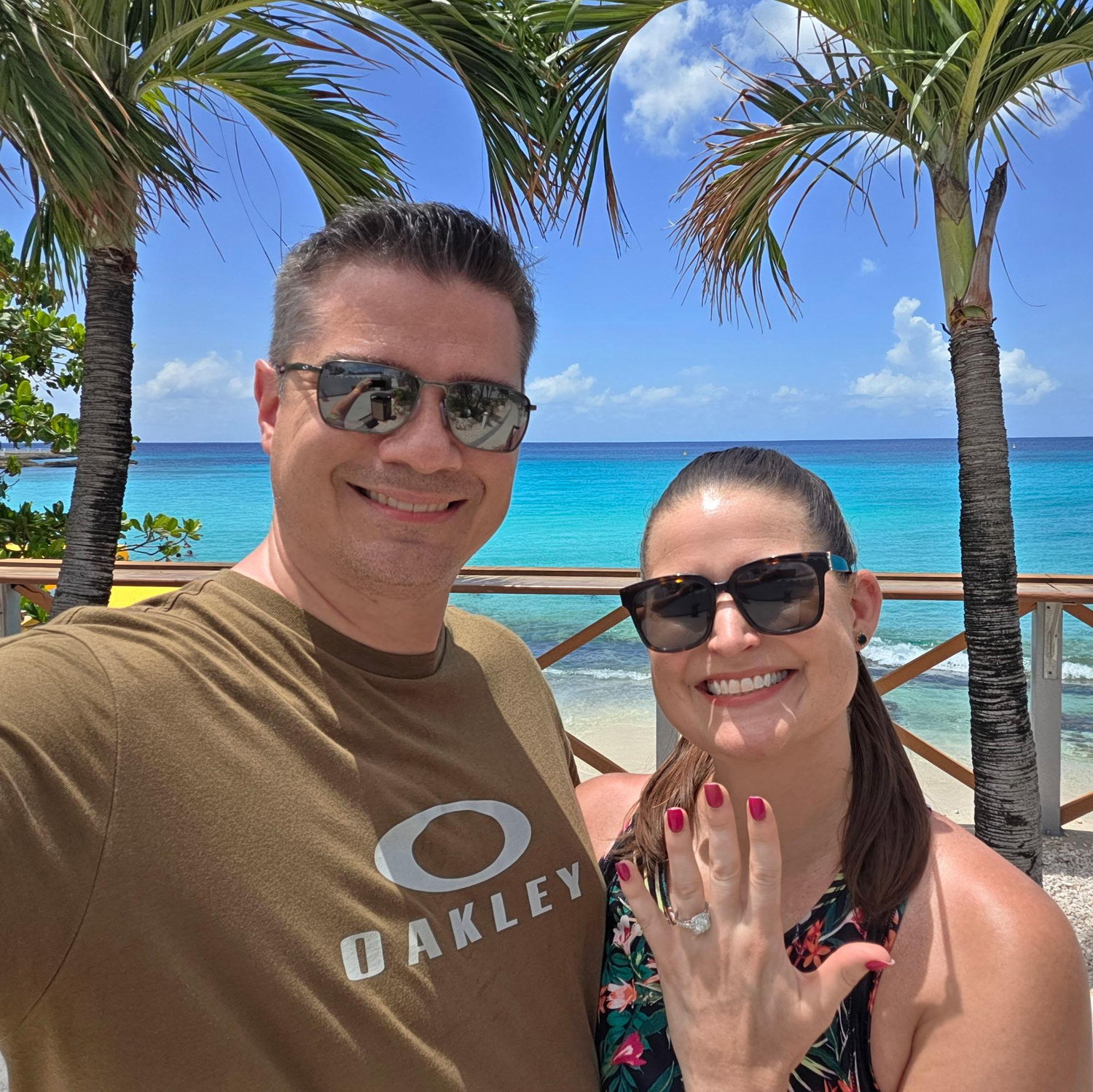 Steve locking it down!! Engagement day in St. Maarten!
