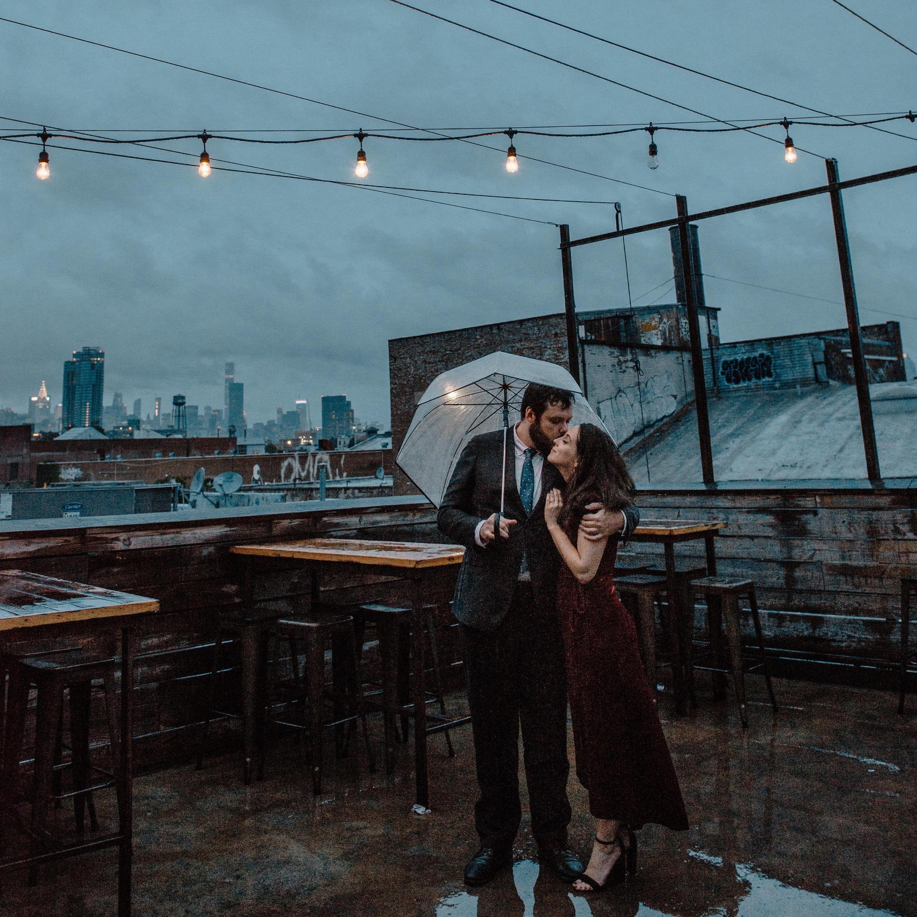 Rooftop moment post-elopement.