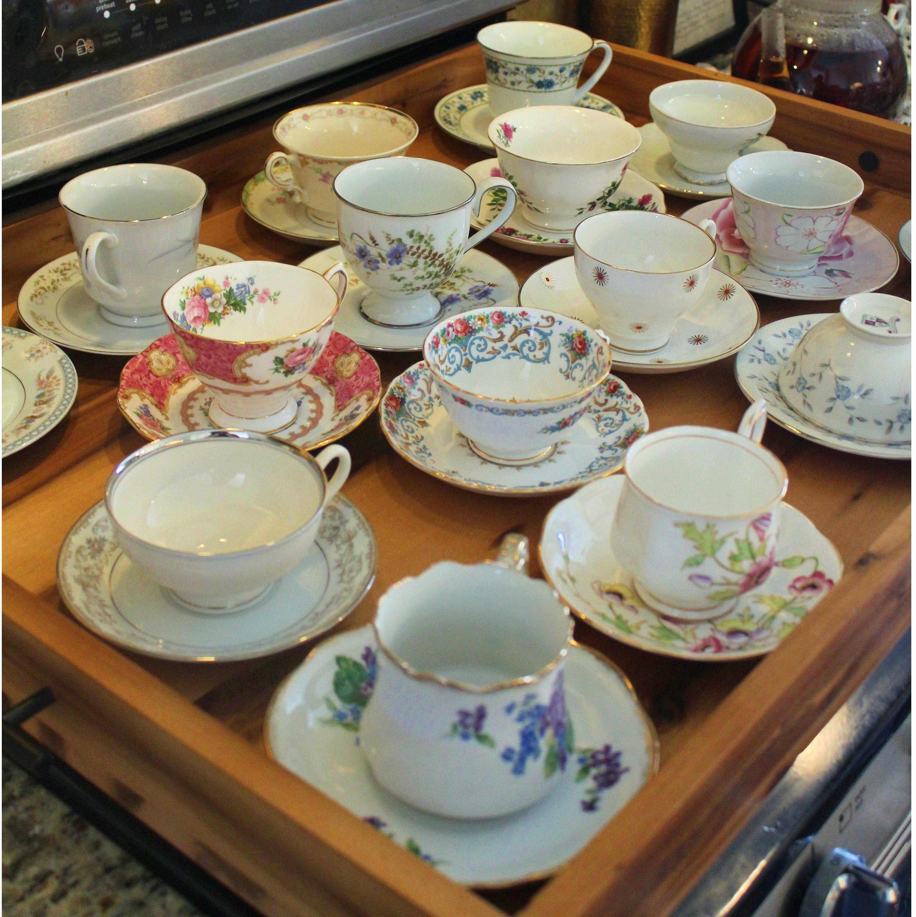 Ruth, Samuel's mom, hosted a tea party shower!