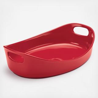 Bubble & Brown Oval Baker