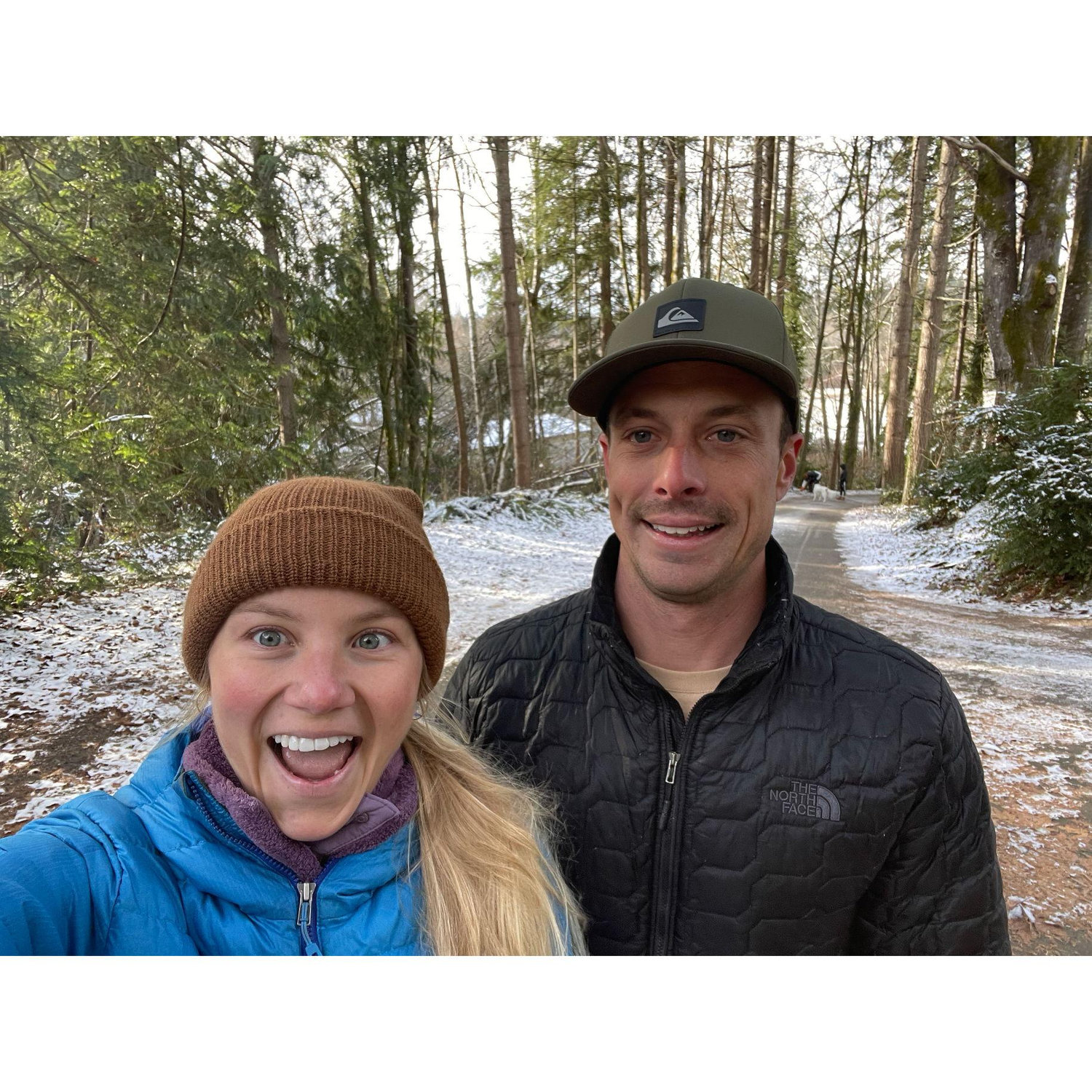 Washington snow during the holidays!