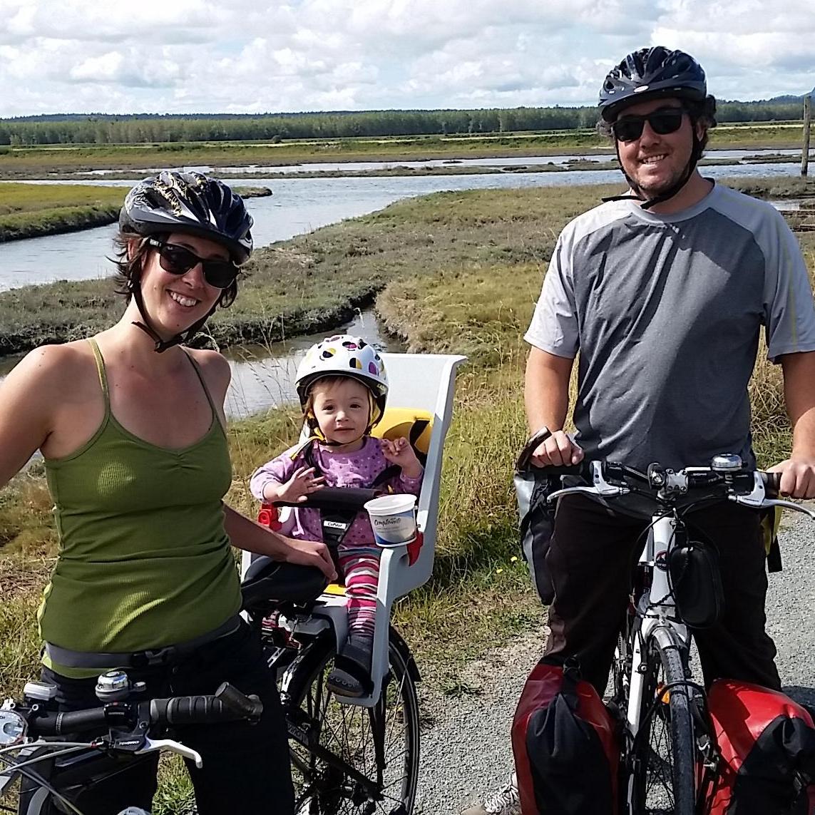 Elodie's first bike trip!