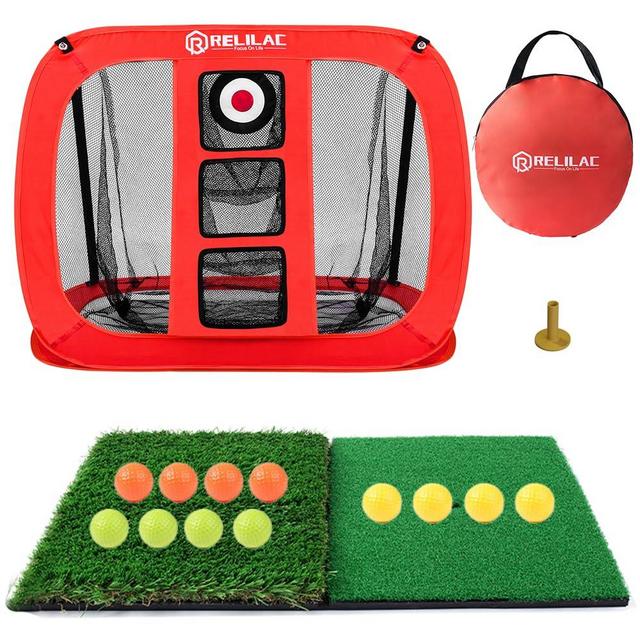 RELILAC Pop Up Golf Chipping Net - Indoor/Outdoor Golfing Target Accessories for Backyard Accuracy and Swing Practice - Great Gifts for Men, Dad, Husband, Women, Kid, Golfers