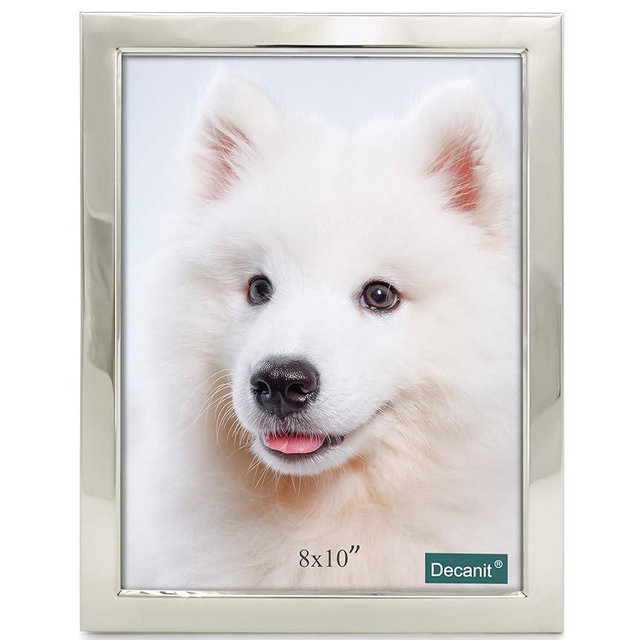 DECANIT 8x10 Picture Frames Silver Metal Photo Frames For Tabletop Display and Wall Decoration-Best Gifts For Family