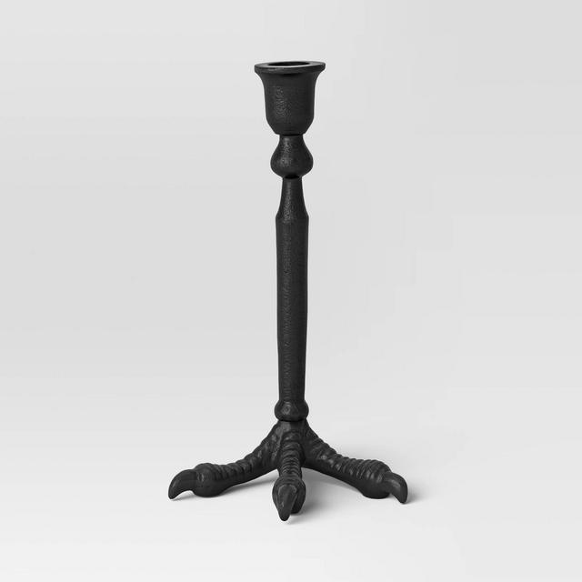Medium Metal Birdleg Cast Candle Holder Black - Threshold™