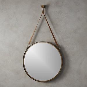 victor leather 24" mirror