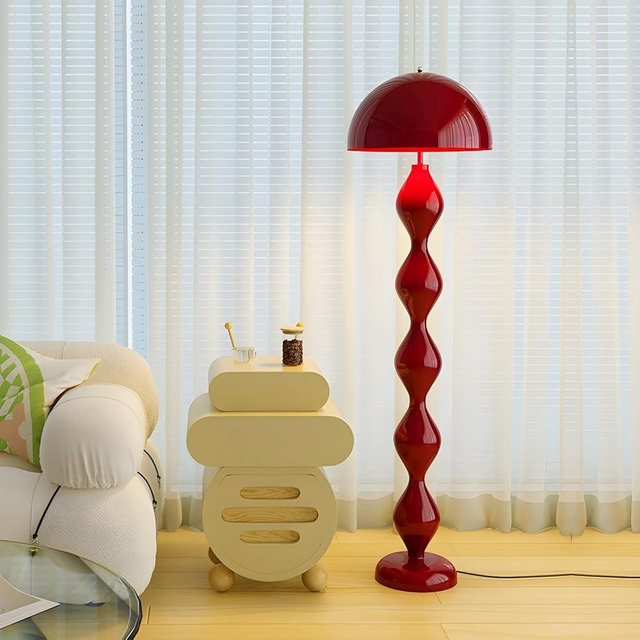 Creative Mushroom Floor Lamp,Unique Floor Lamp with Iron Shade and Foot Switch,3 Colors Dimmable Tall Standing Lamp,Modern Stylish Floor Standing Lamp,for Bedroom Living Room,Office Reading Light