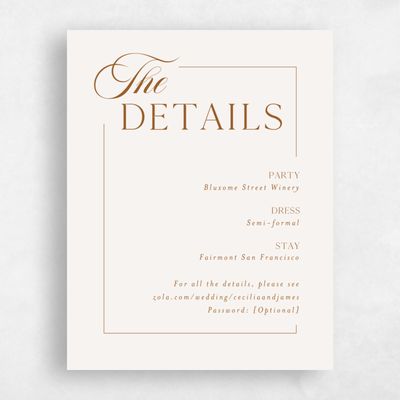Beige Bordered Wedding Enclosure - Carulas