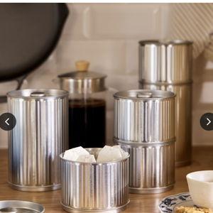BETTHAJ tin with lid, for coffee/tea/silver color, 1.3 qt - IKEA