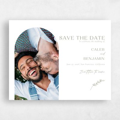 White Wedding Save the Date - Oakbrook Photo