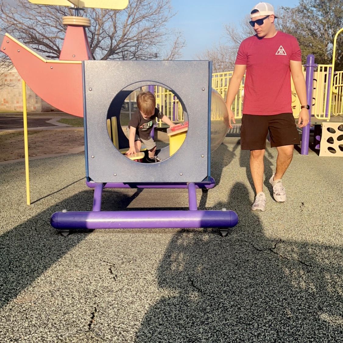 Playing at the park