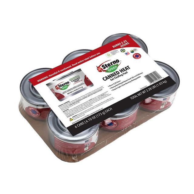 Sterno 20392 Green Canned Heat, 6.1 Ounce (Pack of 6)