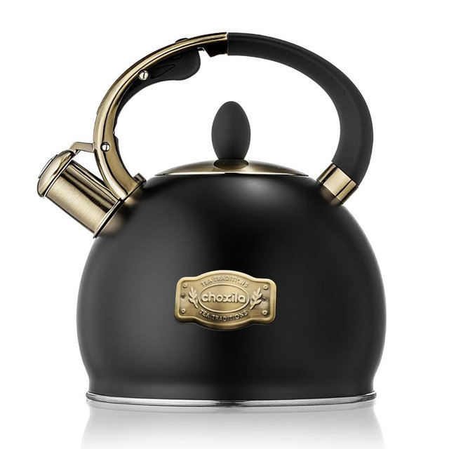 choxila Stovetop Tea Kettle - 2.64 Quart Whistling Tea Pot for Stove Top, Stainless Steel Tea Kettle for All Stovetops Including Induction, Gas, Electric | Ergonomic Pouring Design