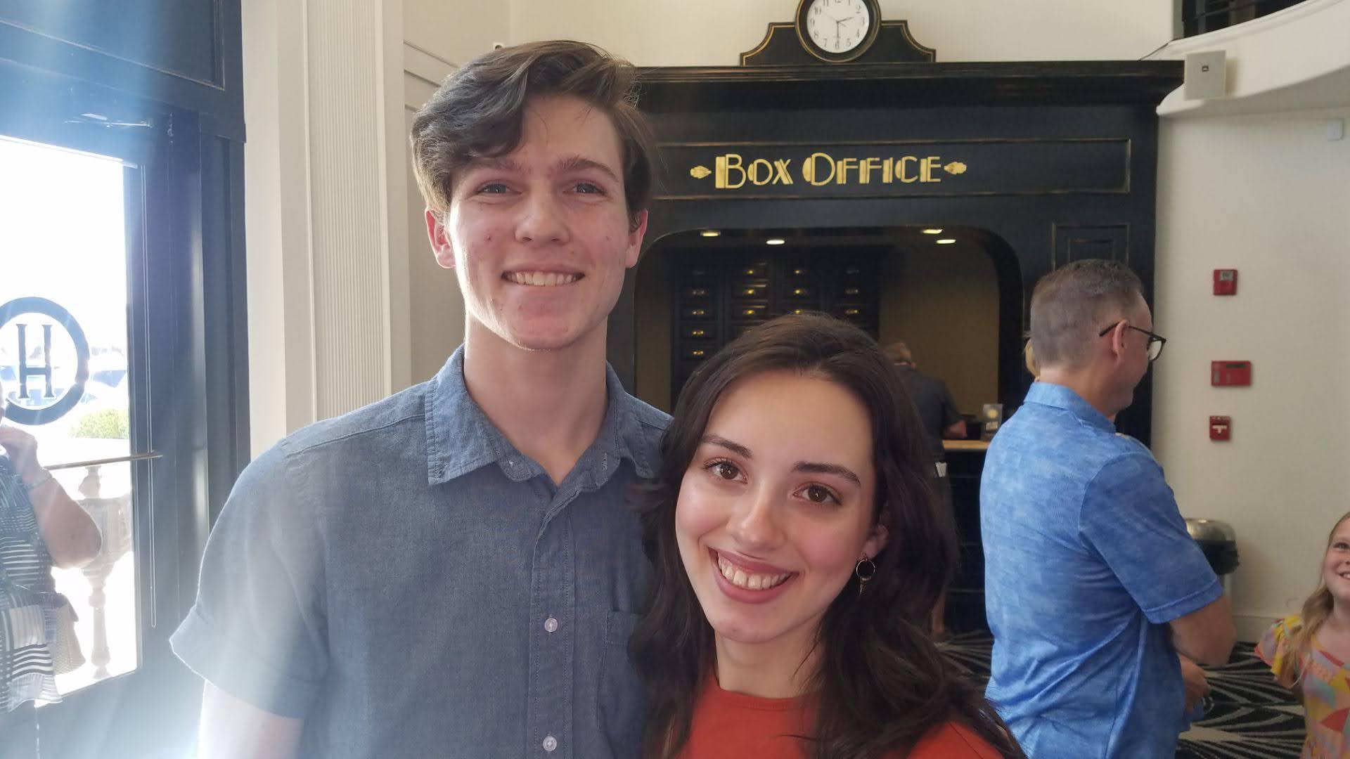 Us at one of our many theatre shows we like to see!