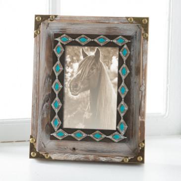 Turquoise Wood 4x6 Frame