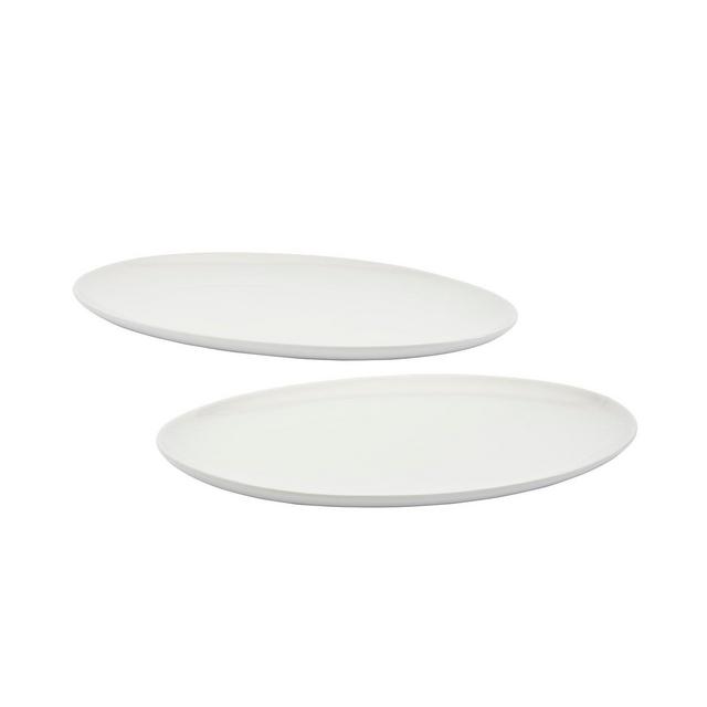 Denmark White 2 Piece Oval Platter Set