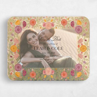 Purple Rounded Wedding Save the Date - Isolde Photo Foil