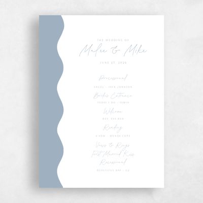 Powder Blue Wedding Program - Molnar