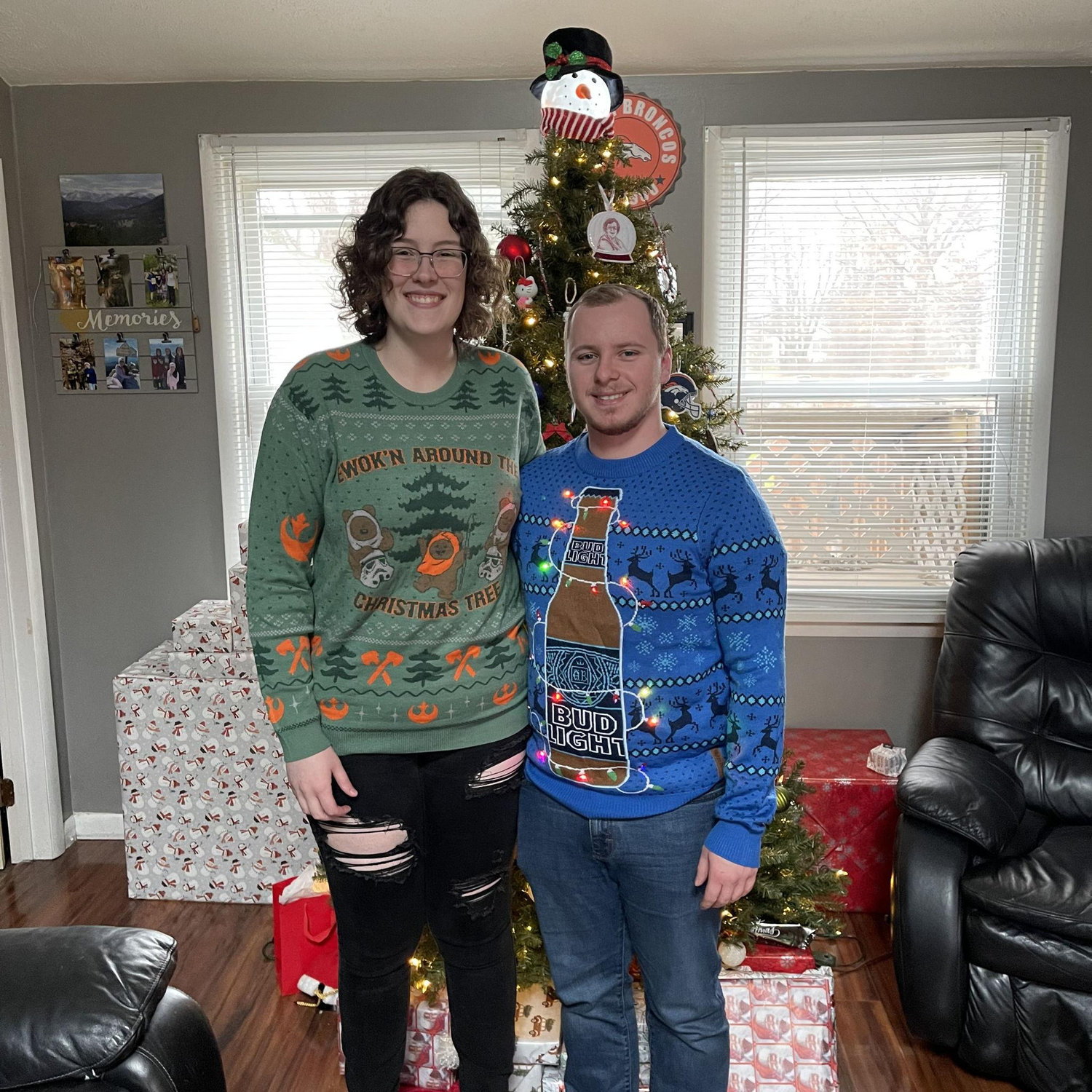 Our first Christmas spent together after Jordan returned from Iraq (December 2023)