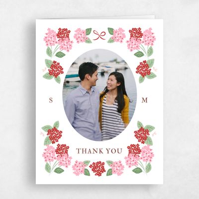 Cherry Blossom, Red Wedding Thank You - Campanule Photo
