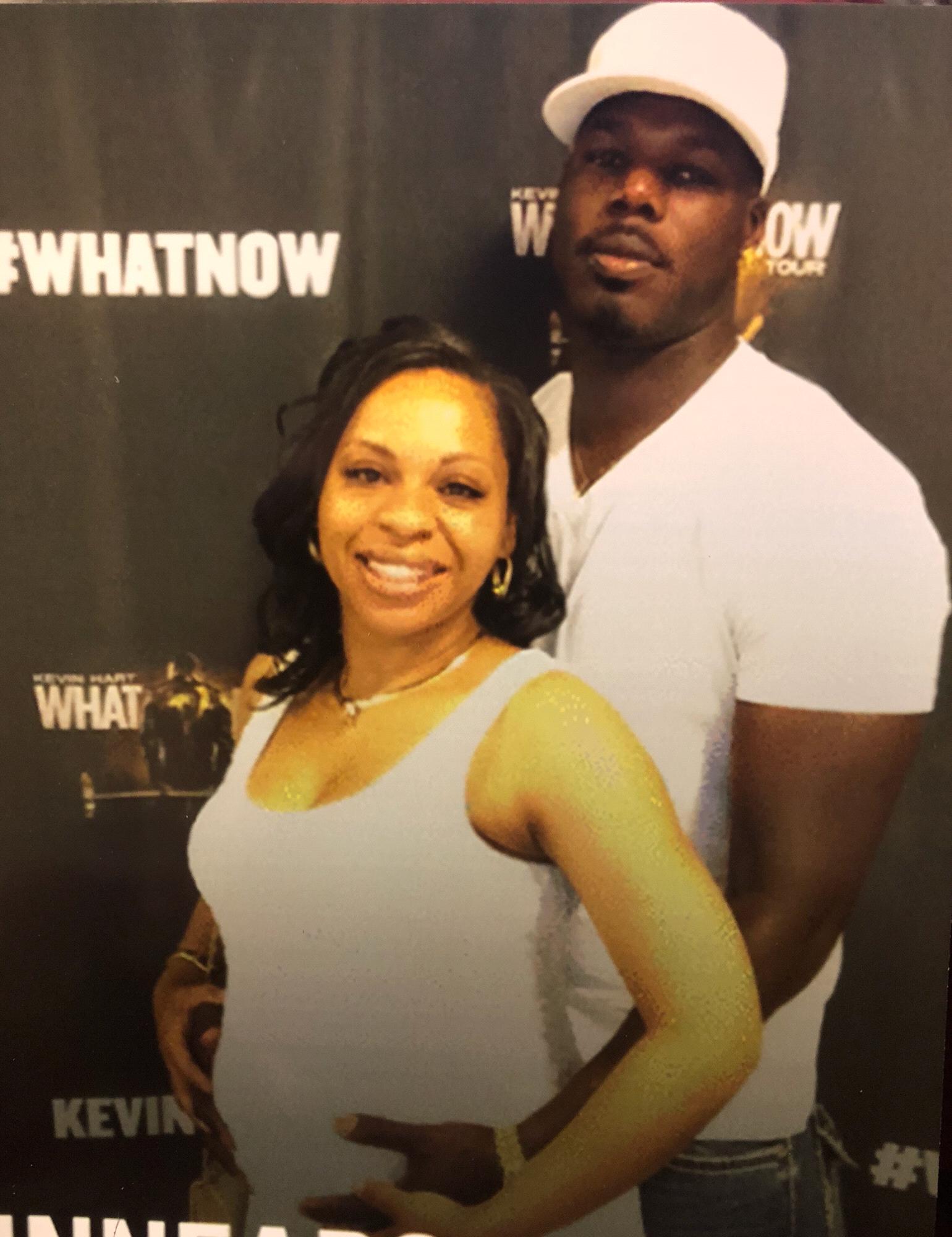 5 1/2 months pregnant with our little angel Lyric. Kevin Hart Live May, 2015.