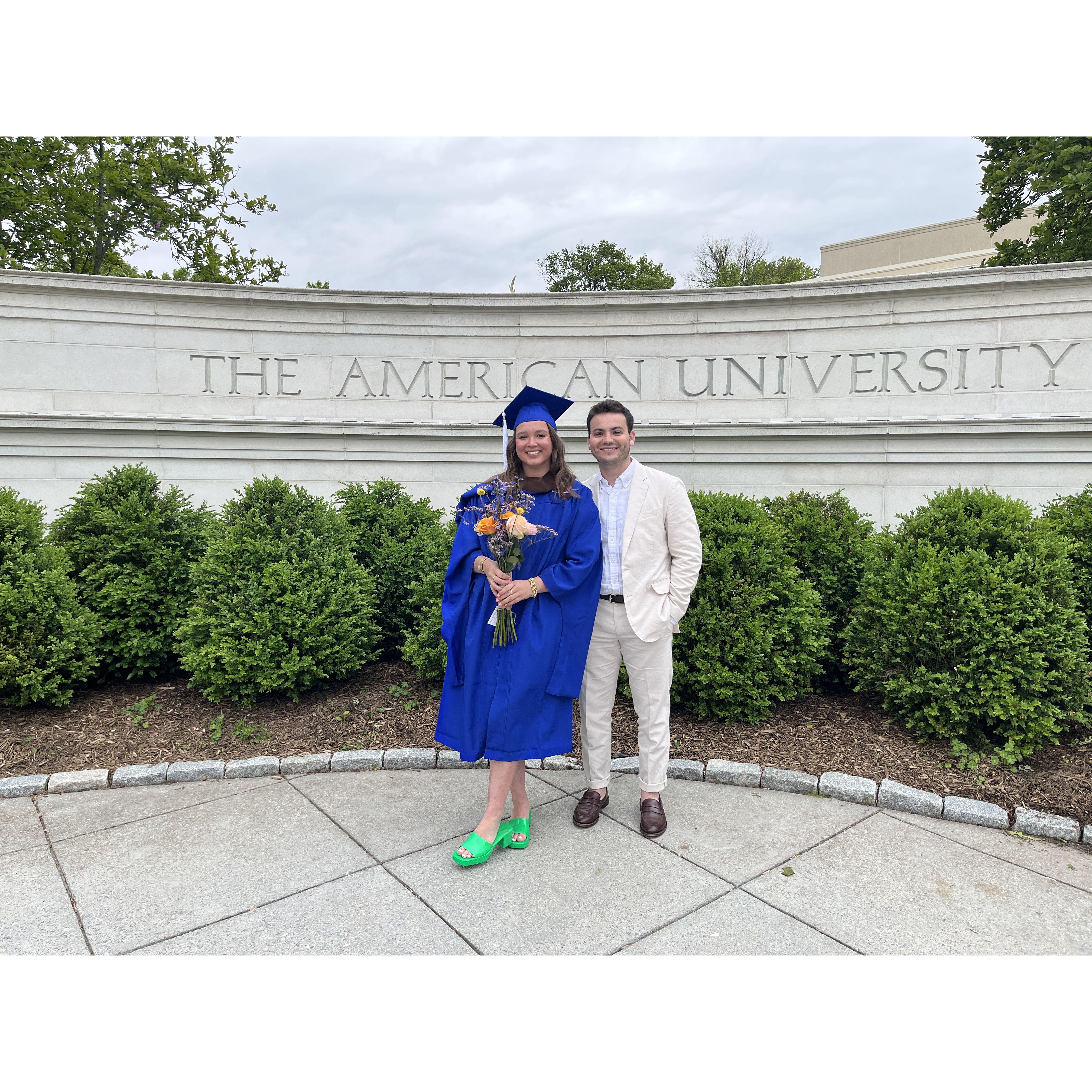 Nicole's Master of Fine Art graduation, American University, 2022