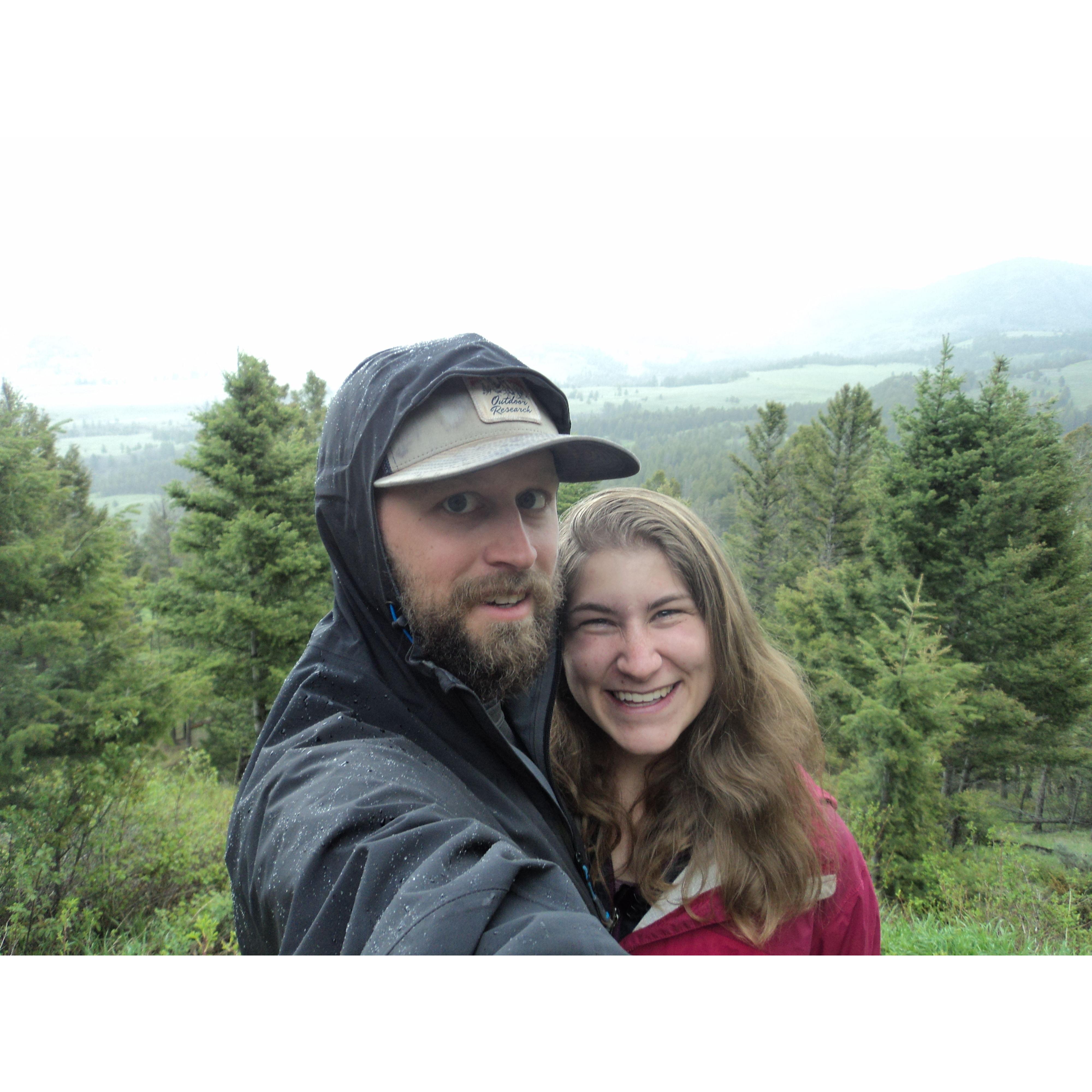 Taken in Yellowstone National Park just as the rain finally broke. May 2018.