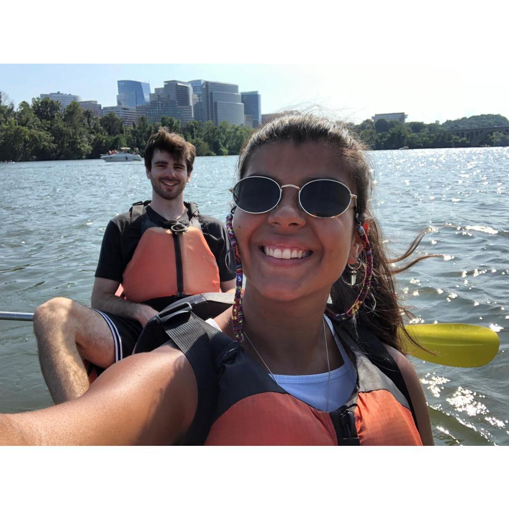 One of our first dates kayaking around Georgetown